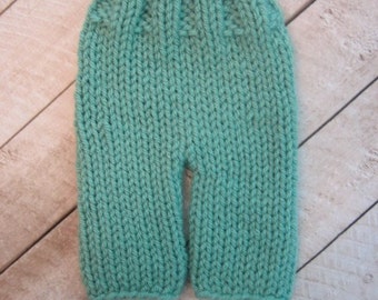 Knitting Pattern - Baby Knitting Pattern - Knit Baby Pants Pattern - Longies Pattern - Newborn to 12 Months - Photo Prop Pattern - PDF 307