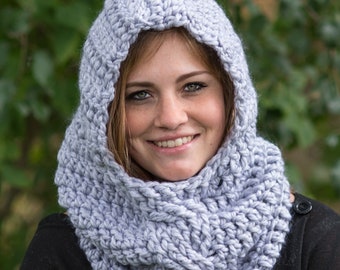 Crochet Pattern - Crochet Scarf Pattern - Crochet Hat Pattern - Crochet Hood Pattern - Crochet Cowl Pattern - Crochet Cable Pattern