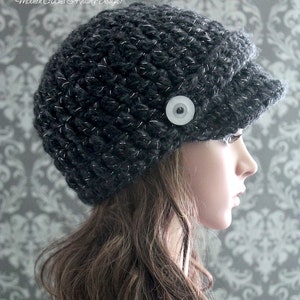 Crochet PATTERN - Crochet Newsboy Hat Pattern - Crochet Hat Pattern - Crochet Patterns Women - Includes Baby, Toddler, Adult Sizes - PDF 293