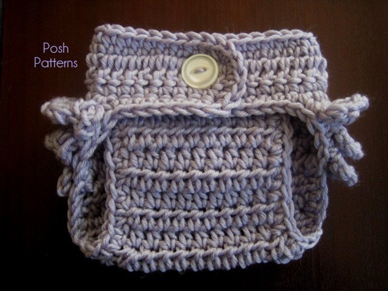 Crochet PATTERN Ruffle Bottom Diaper Cover Pattern Soaker Pattern Includes 3 Sizes Photo Prop Pattern PDF 306 image 4