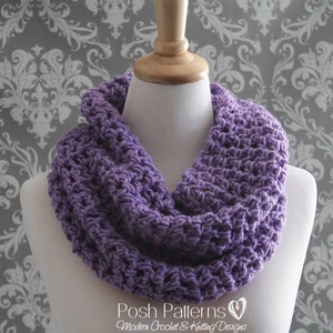 Crochet PATTERNS Crochet Pattern Crochet Infinity Scarf Pattern Circle Scarf Cowl Pattern Crochet Patterns for Women PDF 346 image 2