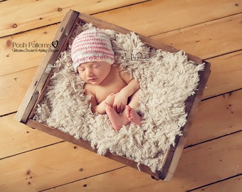 Knitting PATTERN - Easy Knit Hat Pattern - Knitting Pattern Hat - DK Sport Beanie - Knitting Patterns - 7 Sizes Newborn to Adult - PDF 352