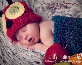 Häkelanleitung Raupe - Baby Häkelanleitung - Häkelanleitung - Newborn Caterpillar Hat and Cocoon Pattern Set - Photo Prop Pattern