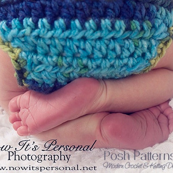 Crochet PATTERN - Diaper Cover Pattern - Baby Crochet Patterns - Crochet Patterns - Button Up Soaker - Newborn - PDF 153