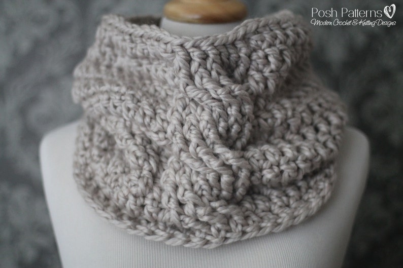 Crochet Pattern Crochet Cowl Pattern Cowl Crochet Pattern Crochet Scarf Pattern Cable Cowl Toddler, Child, Adult Sizes PDF 436 image 2