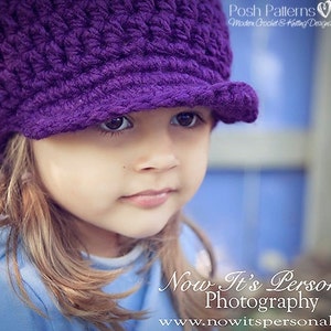 Crochet PATTERN - Crochet Hat Pattern - Newsboy Hat Pattern - Includes Baby, Toddler, Child, Kids, Adult Sizes - PDF 136