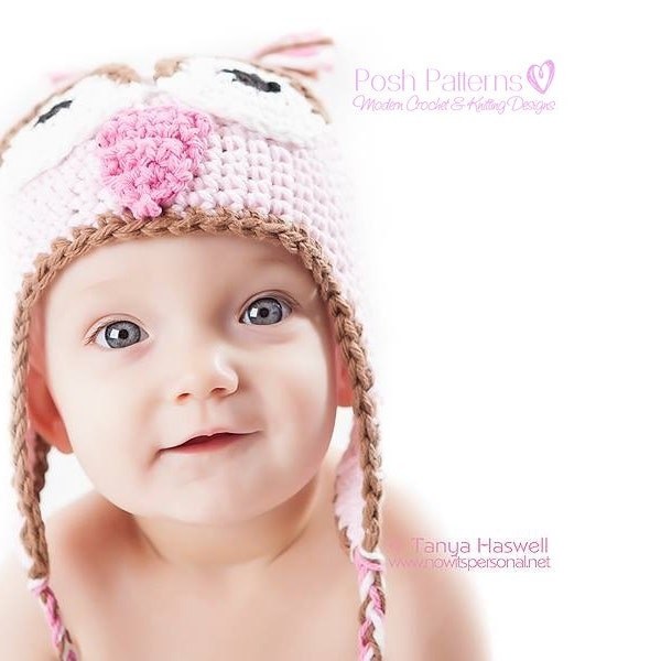 CROCHET PATTERN - Crochet Owl Hat Pattern, Crochet Hat Pattern, Crochet Baby Hat Pattern, (Baby to Adult Sizes) - Instant PDF Download 257