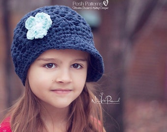 Crochet PATTERN - Crochet Newsboy Hat Pattern - Crochet Hat Pattern - Crochet Patterns for Kids - Baby, Toddler, Adult Sizes - PDF 404