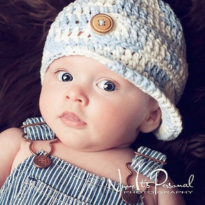 Crochet Newsboy Hat PATTERN – Baby to Adult Sizes (PDF Pattern)