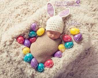 Crochet PATTERN - Crochet Bunny Pattern - Crochet Hat Pattern - Crochet Bunny Hat - Includes Newborn, Baby, Toddler Sizes - PDF 163