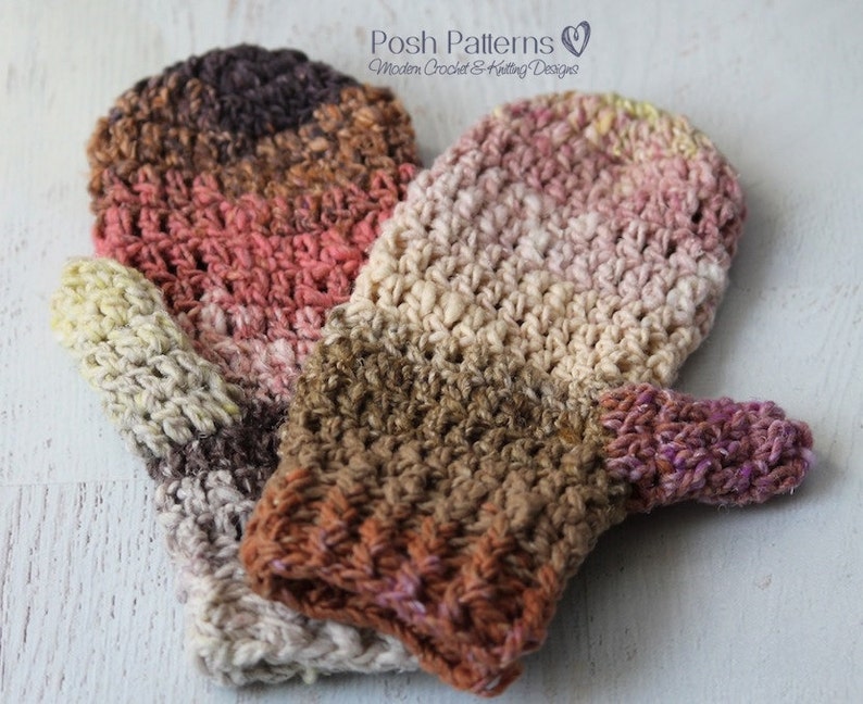 Crochet Pattern Easy Crochet Mittens Pattern Mitten Crochet Pattern Crochet Patterns for Women Crochet Patterns for Ladies PDF 421 image 1