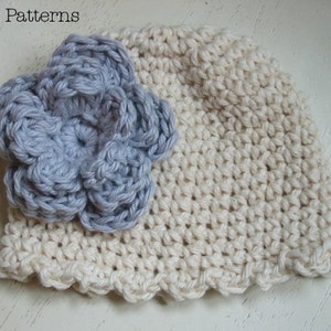 Crochet PATTERN Scalloped Edge Beanie Crochet Hat Pattern PDF 143 Includes 6 Sizes Newborn to Adult image 3