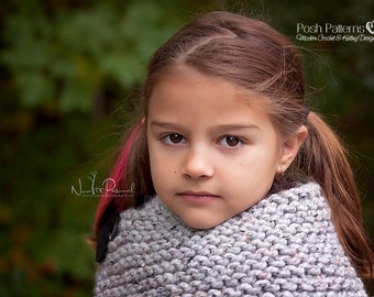 Einfaches Anfänger Strickmuster - Strickmuster - Gugel Strickmuster - Button Gugel Strickmuster - Instant Download PDF Pattern