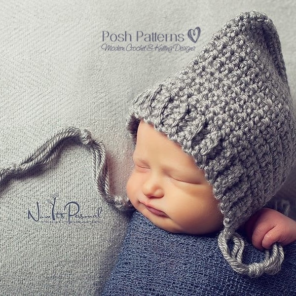 PATRÓN Crochet - Patrón Gorro Crochet - Patrón Crochet Bebé - Patrón Gorro Pixie - Patrón Capota - Tallas Bebé, Niños, Adulto - PDF 334