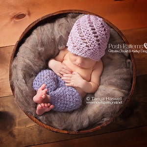 Crochet PATTERN - Crochet Hat Pattern - Easy Crochet Pattern Baby - Lace Beanie Pattern - Includes Baby, Toddler, Kids, Adult Sizes