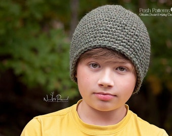 CROCHET PATTERN - Easy Crochet Pattern Hat, Crochet Patterns for Men, Beanie Pattern (7 Sizes Newborn to Adult) - Instant PDF Download 199