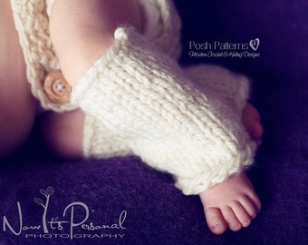 Knitting PATTERN - Knit Baby Leg Warmers - Knitting Pattern for Babies - Knitting Patterns - Includes 4 Sizes Newborn to Child - PDF 291