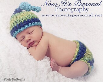 Crochet PATTERN - Crochet Hat Pattern - Diaper Cover Pattern - Crochet Patterns Baby - Baby Crochet Pattern - Photo Prop Pattern - PDF 205