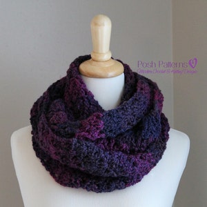 Easy Crochet PATTERN - Crochet Cowl Pattern - Crochet Scarf Pattern - Infinity Scarf Crochet Pattern - Instant Download Digital Download PDF