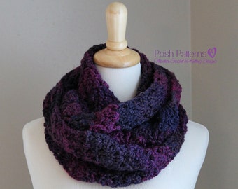 Einfache Häkelanleitung - Schal Häkelmuster - Loop Häkelanleitung - Infinity Schal Häkelanleitung - Sofortiger digitaler Download PDF 101