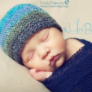Crochet PATTERN - Easy Crochet Hat Pattern - Crochet Pattern Boys - Crochet Patterns Kids - 7 Sizes Newborn to Adult Large - PDF 202