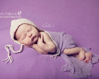 Strickanleitung - Baby Bonnet Muster - Strickmuster - Strickmuster Mütze - Pixie Mütze - Baby Kleinkind Kind Erwachsene Größen - PDF 357