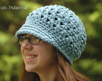 Crochet PATTERN - Crochet Hat Pattern - Crochet Pattern Hat - Crochet Newsboy Hat Pattern - Baby, Toddler, Kids, Adult Sizes - PDF 152