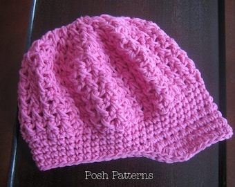 Crochet PATTERN - Crochet Hat Pattern - Newsboy Visor Hat Pattern - PDF 243 - Includes 6 Sizes Newborn Baby to Adult