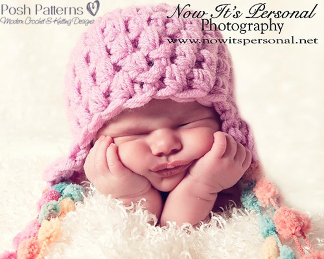 Crochet Earflap Hat Pattern – Baby Sizes, Photo Prop (PDF Pattern) - Etsy