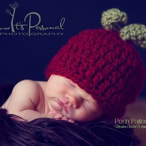 Easy Crochet PATTERN - Crochet Pattern Baby - Apple Hat Pattern - Crochet Hat Pattern - Beginner Crochet Pattern - Instant Download PDF 188