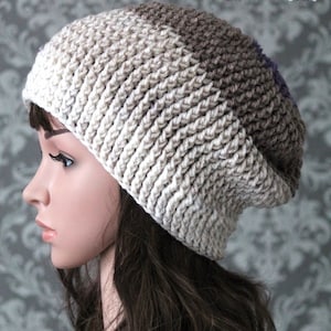 Crochet Pattern - Crochet Slouchy Hat Pattern - Easy Crochet Hat Pattern - Slouchy Beanie - Includes 5 sizes Baby to Adult Large - PDF  440