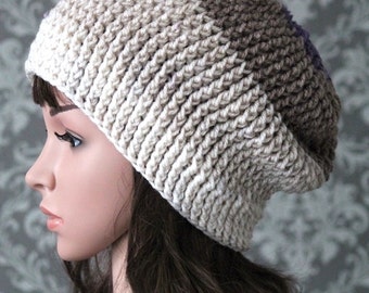 Crochet Pattern - Crochet Slouchy Hat Pattern - Easy Crochet Hat Pattern - Slouchy Beanie - Includes 5 sizes Baby to Adult Large - PDF  440