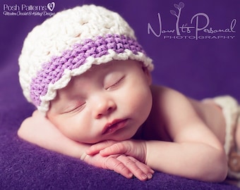 Crochet PATTERN - Easy Crochet Hat Pattern - Crochet Patterns for Baby Hats - Instant Digital Download Crochet Pattern Printable PDF