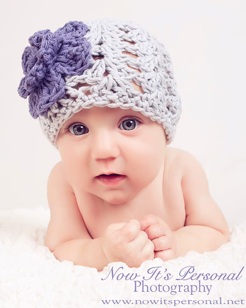 Crochet PATTERN Crochet Hat Pattern Lace Hat and Flower Etsy