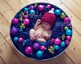 Crochet Pattern - Christmas Ornament Hat Pattern - Crochet Pattern Baby - Includes Baby, Toddler, Child, Kids, Adult Sizes - PDF 296