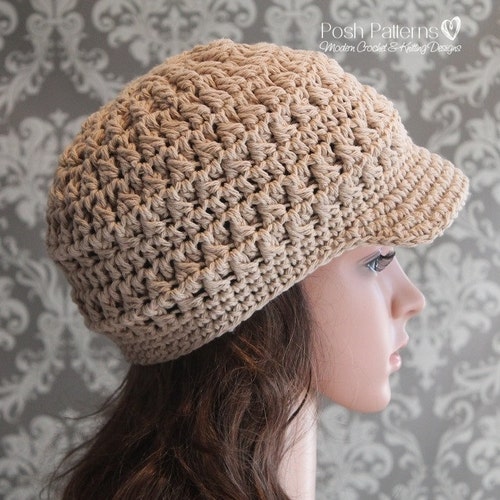 Crochet PATTERN Crochet Newsboy Hat 