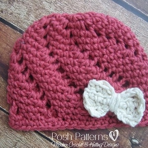 CROCHET PATTERN - Crochet Hat Pattern, Crochet Pattern Hat, Baby Hat Crochet Pattern (Baby to Adult Sizes) - Instant Download PDF 367