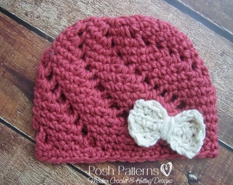 CROCHET PATTERN - Crochet Hat Pattern, Crochet Pattern Hat, Baby Hat Crochet Pattern (Baby to Adult Sizes) - Instant Download PDF 367