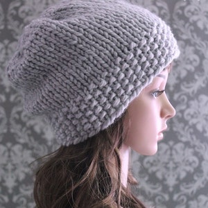 Knitting PATTERN - Slouchy Hat Pattern - Knitting Patterns - Knitting Pattern Hat - Baby, Child, Regular Adult, Large Adult Sizes - PDF 362