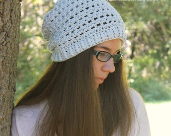 crochet hat pattern, crochet pattern, slouchy hat crochet pattern, easy crochet pattern, toddler, child, adult sizes - PDF 383