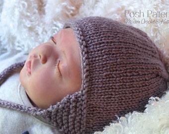PATRÓN de tejer - Patrón de tejer gorro con orejeras - Patrones de tejer - Gorro con patrón de tejer - Tallas para bebés, niños pequeños, niños y adultos - PDF 377