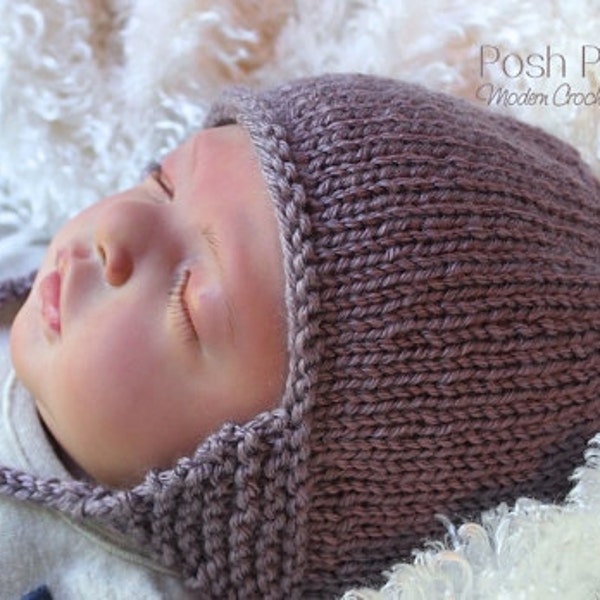 Knitting PATTERN - Earflap Hat Knitting Pattern - Knitting Patterns - Knitting Pattern Hat - Baby, Toddler, Kids, Adult Sizes - PDF 377