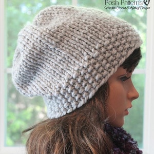 Knitting PATTERN Slouchy Hat Pattern Knitting Patterns Knitting Pattern ...