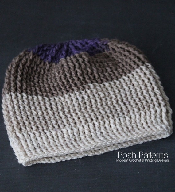 Knitting PATTERN - Beginner Knit Slouchy Hat Pattern – Posh Patterns