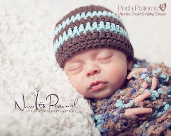 Crochet PATTERN - Easy Crochet Pattern - Crochet Hat Pattern - Crochet Patterns for Men - Crochet Pattern Baby - Includes 7 Sizes - PDF 121