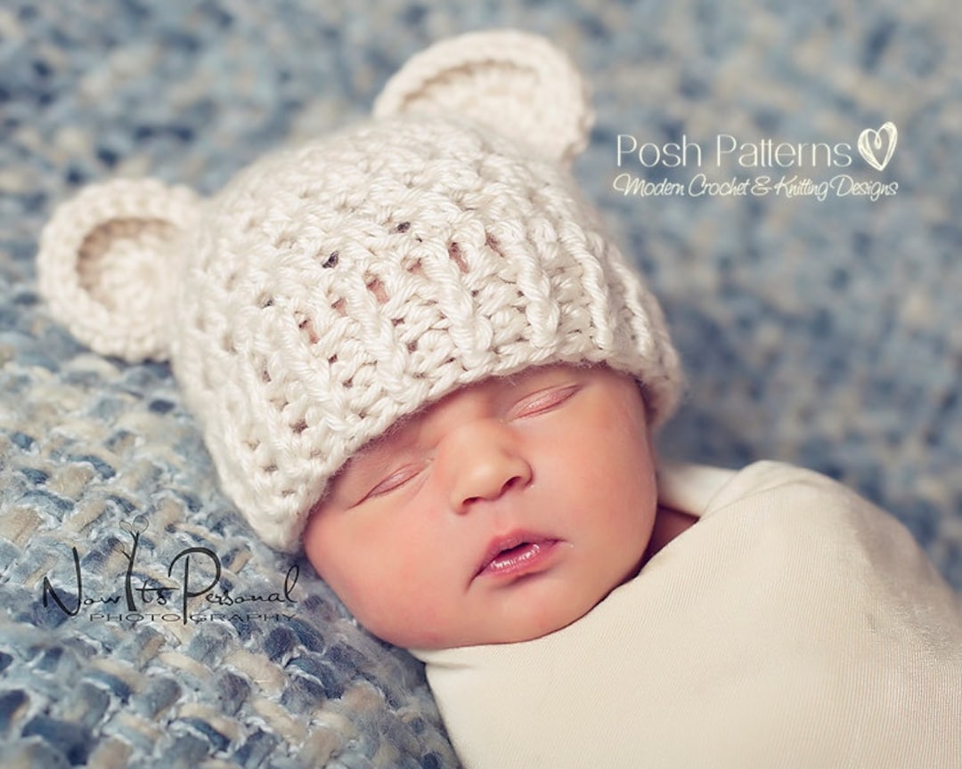 How to Crochet a Baby Beanie with Bear Ears - DIY Home Improvement