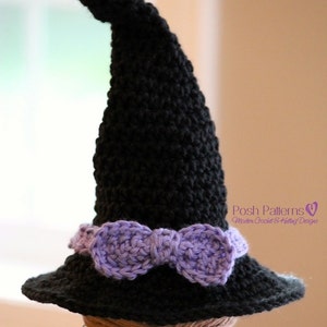 Baby Witch Hat Crochet Pattern Halloween Crochet Pattern Baby Crochet Pattern Baby Crochet Pattern Halloween Hat Crochet Pattern image 2