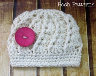 Crochet PATTERN - Spiral Shell Hat Crochet Pattern - Crochet Hat Pattern - Baby, Toddler, Kids, Adult Sizes - Instant Download PDF 247