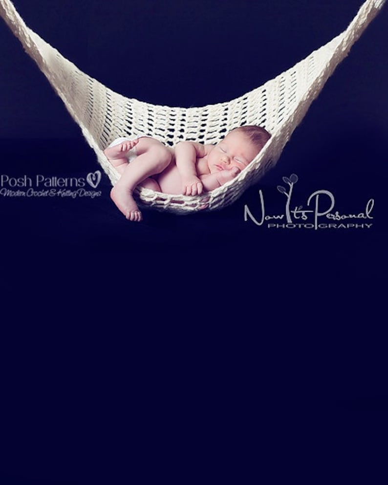 Crochet PATTERN Newborn Hammock Crochet Pattern Crochet Patterns Crochet Patterns for Babies Photography Prop Pattern PDF 265 image 2