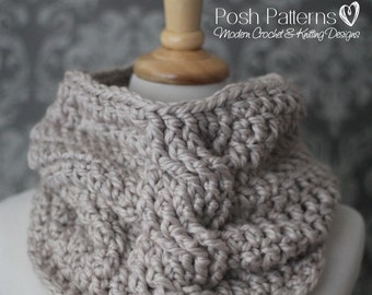 Crochet Pattern - Crochet Cowl Pattern - Cowl Crochet Pattern - Crochet Scarf Pattern - Cable Cowl - Toddler, Child, Adult Sizes - PDF 436